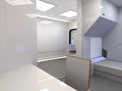 Modular SCI-FI Interior Serie B Bed-Room 3D model