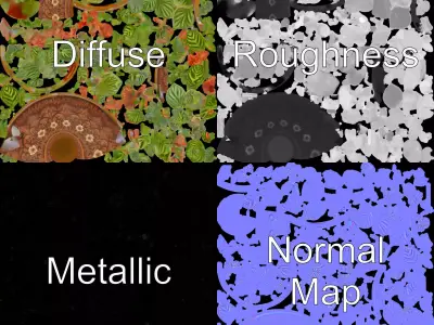 Decorative Potted Plant model pack Low-poly 3D model