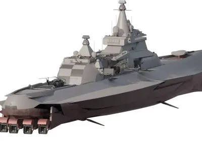 DUTCH NAVY STEALTH MULTIROLE DESTROYER 3D model