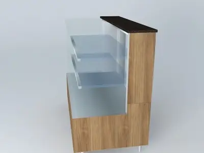 Kit805D Desk cooled by Exhibitor Forced Air Straight 2 doors ... Free 3D model