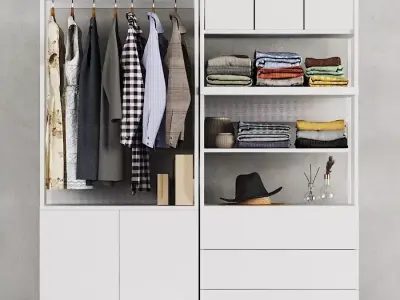 IKEA Ophus Wardrobe 2-Door and 3 Drawers 3D model