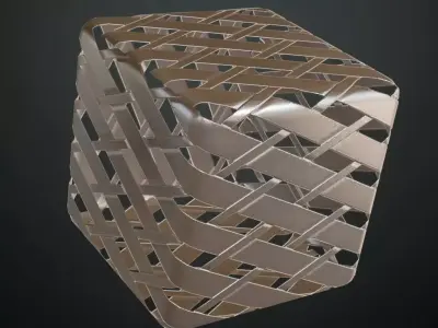 Pattern Metal Weave Transparent PBR Seamless Texture