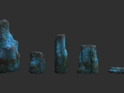 Rock Set 06 - Magic Low-poly 3D model