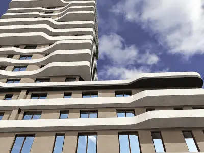 Multi storey modern house 10 3D model