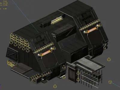 Spaceship - repair shop 02 3D model