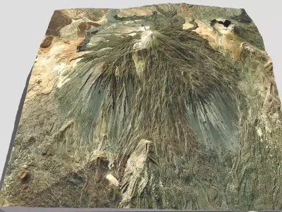 Volcano Teide Spain 3D model