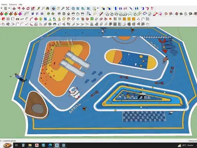 Sports area model 3D model