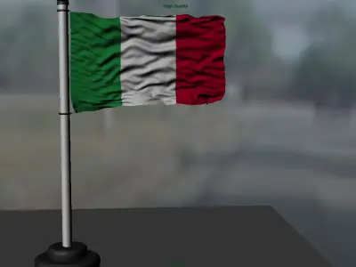 Italy flag 3D model
