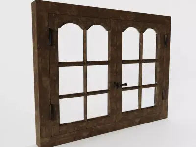 Antique Victorian Window Low-poly 3D model
