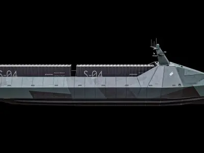  Marauder Saronic - Unmanned Robotic Autonomous Surface Vessel With Camo PBR 