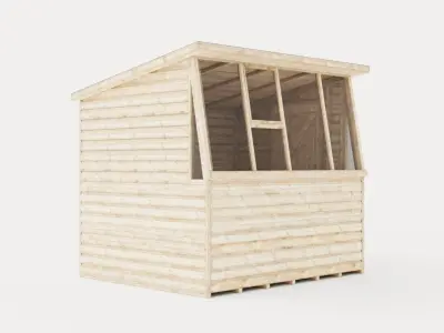 Garden Potting Shed Low-poly 3D model
