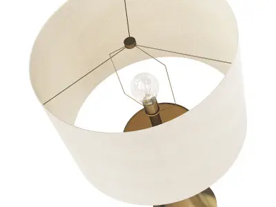  Quince Brass LED Rotary Socket Table Lamp Low-poly 3D model