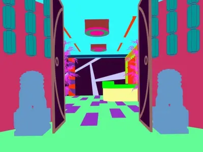 Business Restaurant - Coffee - Banquet  211 3D model