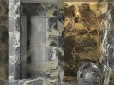 Marble wall 210 3D model