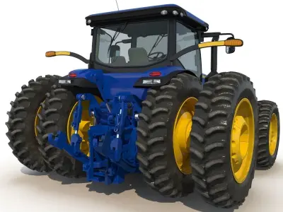 Tractor Generic 4 Rigged 3D model