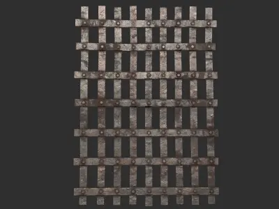 Metal Grid Low-poly 3D model