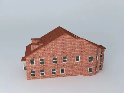 Large Colonial House Free 3D model