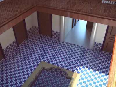 Simple pseudo Roman vila 3D model