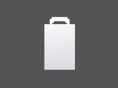 Voxel Plastic Bag v1 006 Low-poly 3D model