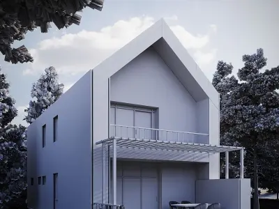 Barn House Scene 3D model