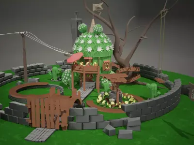 Cactus House 3D model
