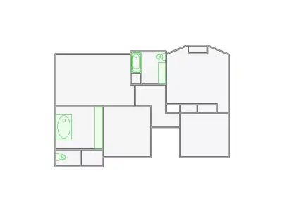 Simple Interior Sketch - 4001-4500 SF - Xactimate - Matterport 3D model