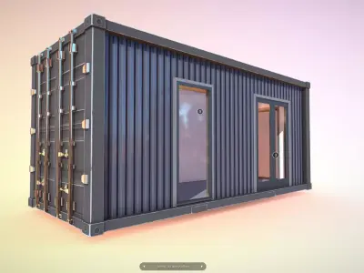 Archicad 24 Editable House Shipping Container UPD Low-poly 3D model
