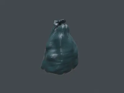 Trash Bag Low-poly 3D model