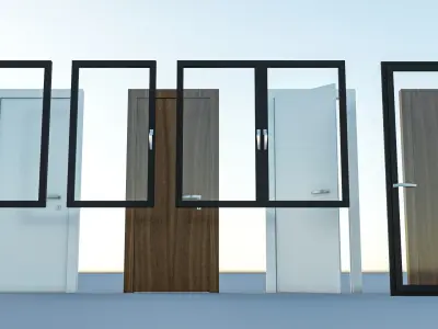 Room Doors - Windows - House pack 3D model
