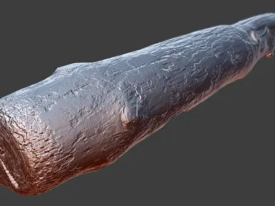 Wood Log Low-poly 3D model