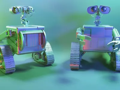Walle wall e robot Low-poly 3D model