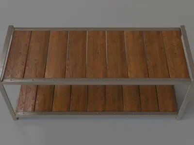 Industrial Shoe Rack 3D model