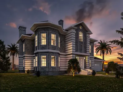 Stone House  Low-poly 3D model