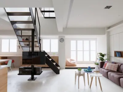 Modern interior design 3D model