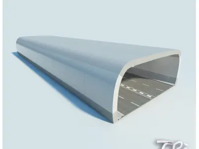 HIGHWAY TUNNEL SECTION 3D model