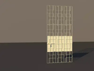 Iron Grill Door Free 3D model