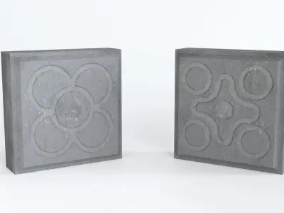 Low-poly Floor Tiles Barcelona Style - Pack 7  3D model