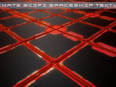 PBR Sci-Fi Spaceship Texture 59 Low-poly 3D model