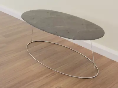 MarbleRoundMinimalisticTable coffee table with marble top Free 3D model