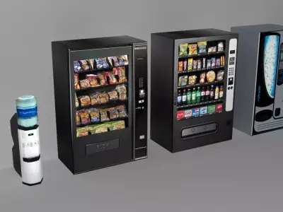 Office Drink Machines Low Poly Free low-poly 3D model