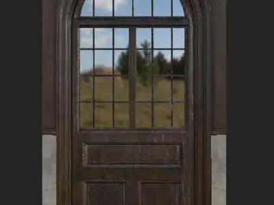 Windows Wall PBR  Low-poly 3D model