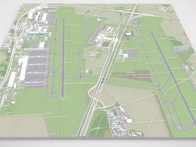 Leipzig Airport Germany 3D model