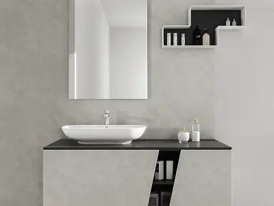 Bathroom furniture collection 4 3D model