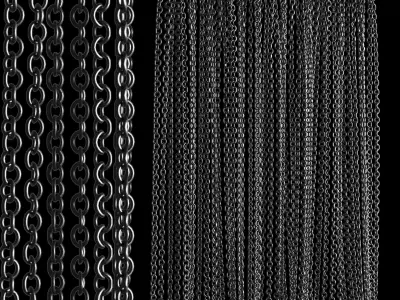 metal chain curtain 3D model