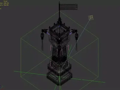 War Building - Command Tower 02 3D model