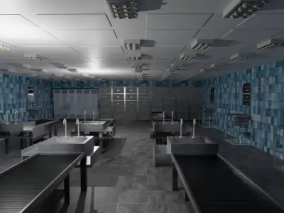 Autopsy Morgue Laboratory  Low-poly 3D model