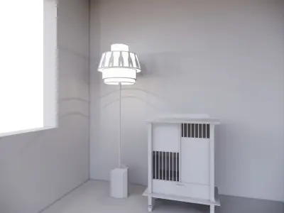 Cabinet And Lamp design 3D model