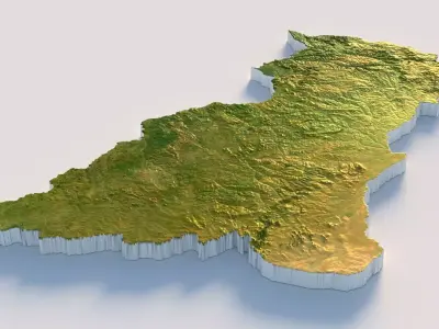 Central African Republic Country Terrain 3D model