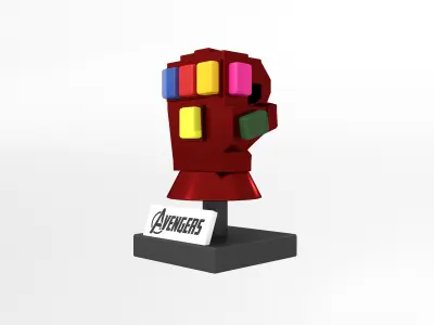 Lego Infinity Gauntlet v3 001 Low-poly 3D model
