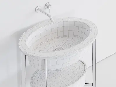 Ceramica Cielo Catino Ovale Washbasin Low-poly 3D model